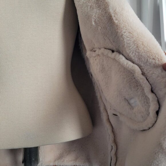 Mango MNG Fur and suede-effect coat (Girls: Size 9) - Picture 8 of 11